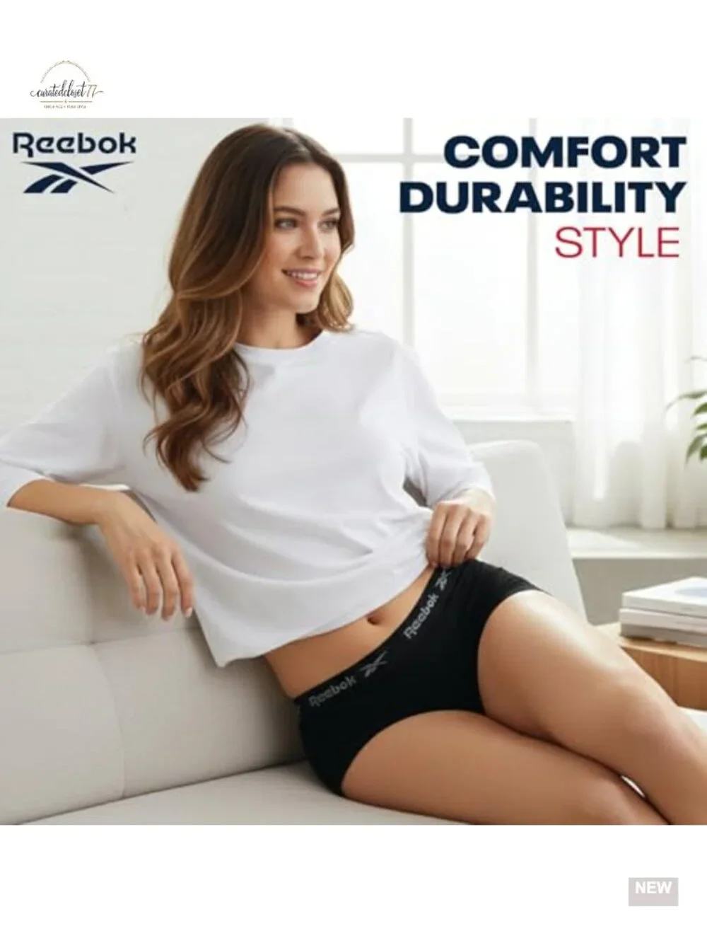 Boyshorts 3 Pack Long Leg Performance Underwear Wide Waistband Ribbed Mesh